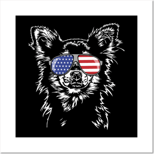 Proud Chihuahua American Flag sunglasses dog Posters and Art